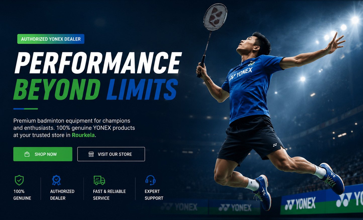 Smash Point Sports store front in Rourkela
